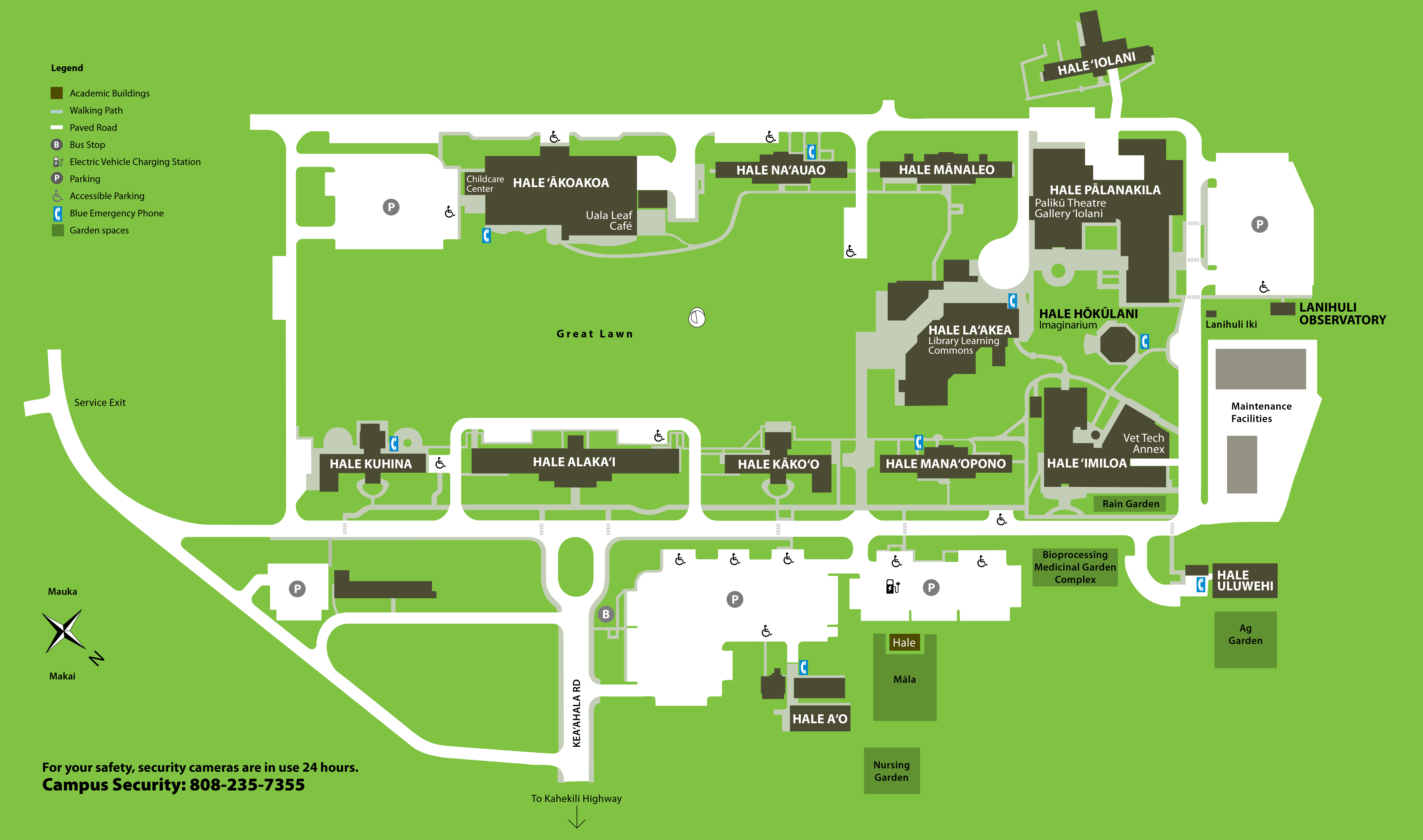 Map of Windward CC Campus